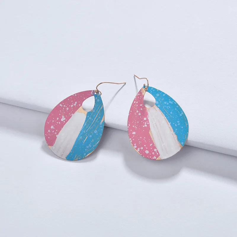 Женские серьги капли HUIDANG с золотым покрытием в форме капли|Серьги-подвески| |