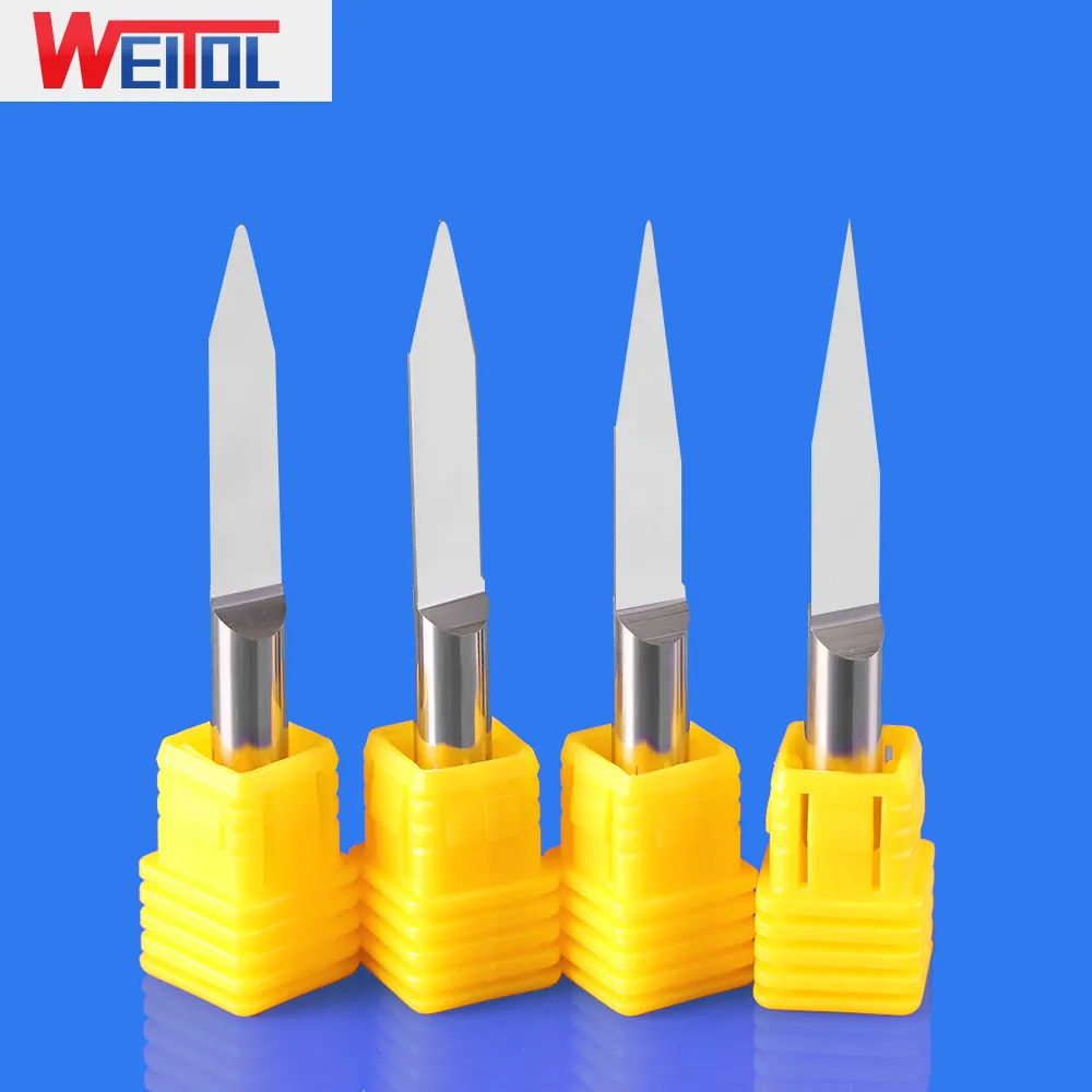 WeiTol 1 шт. 3 А 6 мм SHK круглые нижние гравировальные Биты V-образная Концевая фреза CNC