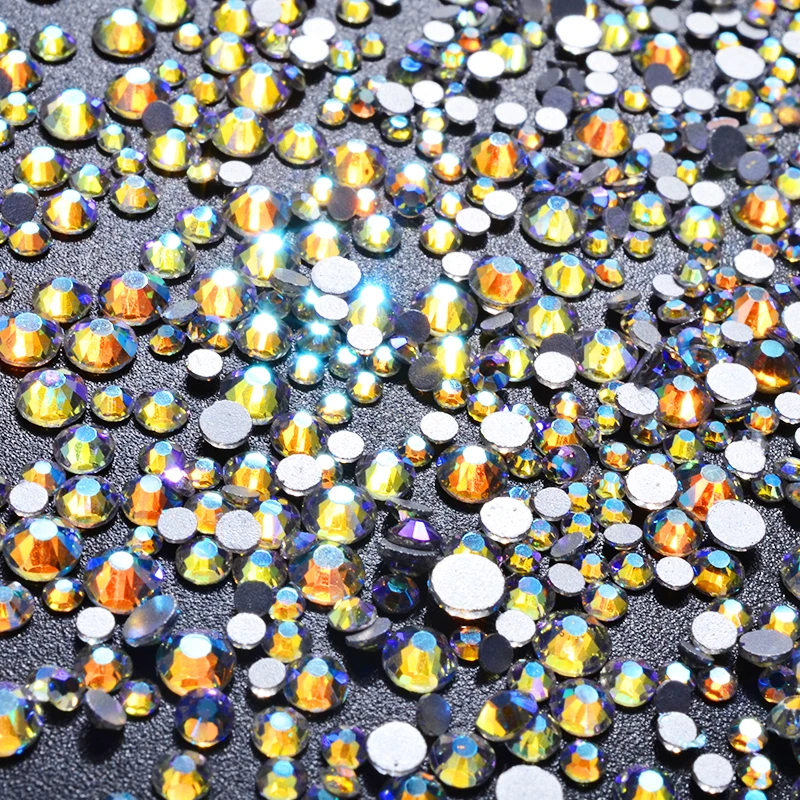 Звездные Стразы для ногтей 1 упаковка смешанные размеры кристаллическое стекло