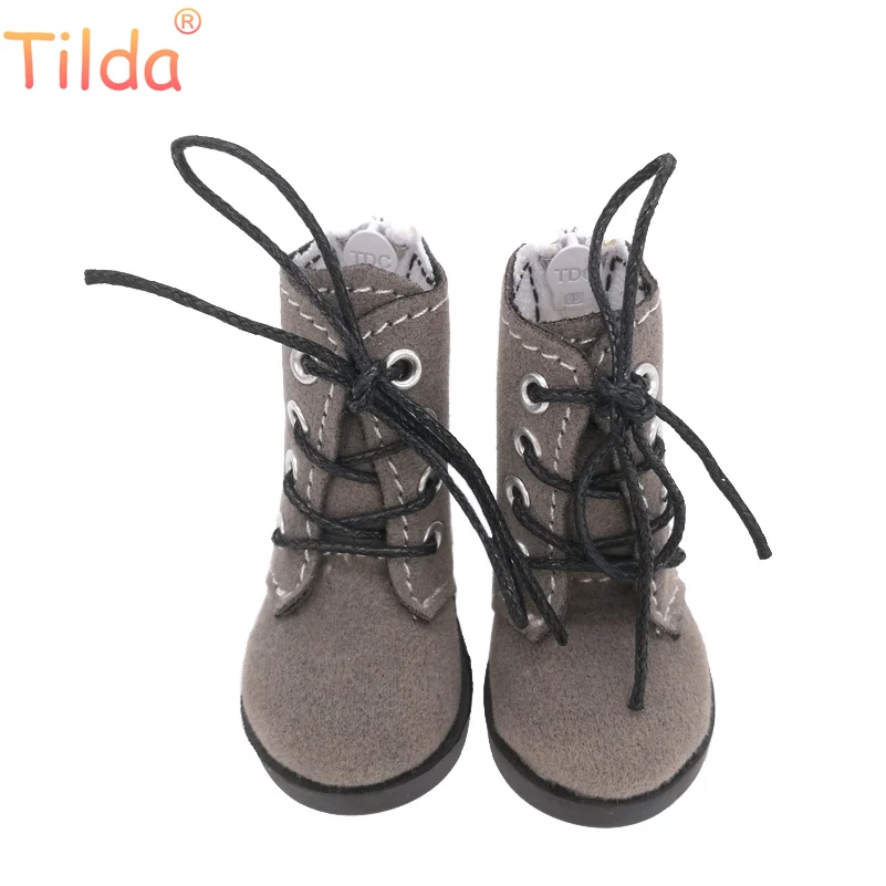 Dark grey Тильда 5 см обувь для тряпичных кукол BJD игрушки повседневные сапоги 1/6 ретро Обувь Для EXO 20 см Корея KPOP плюшевые куклы аксессуары для куклы игрушки - Цвет: Dark grey