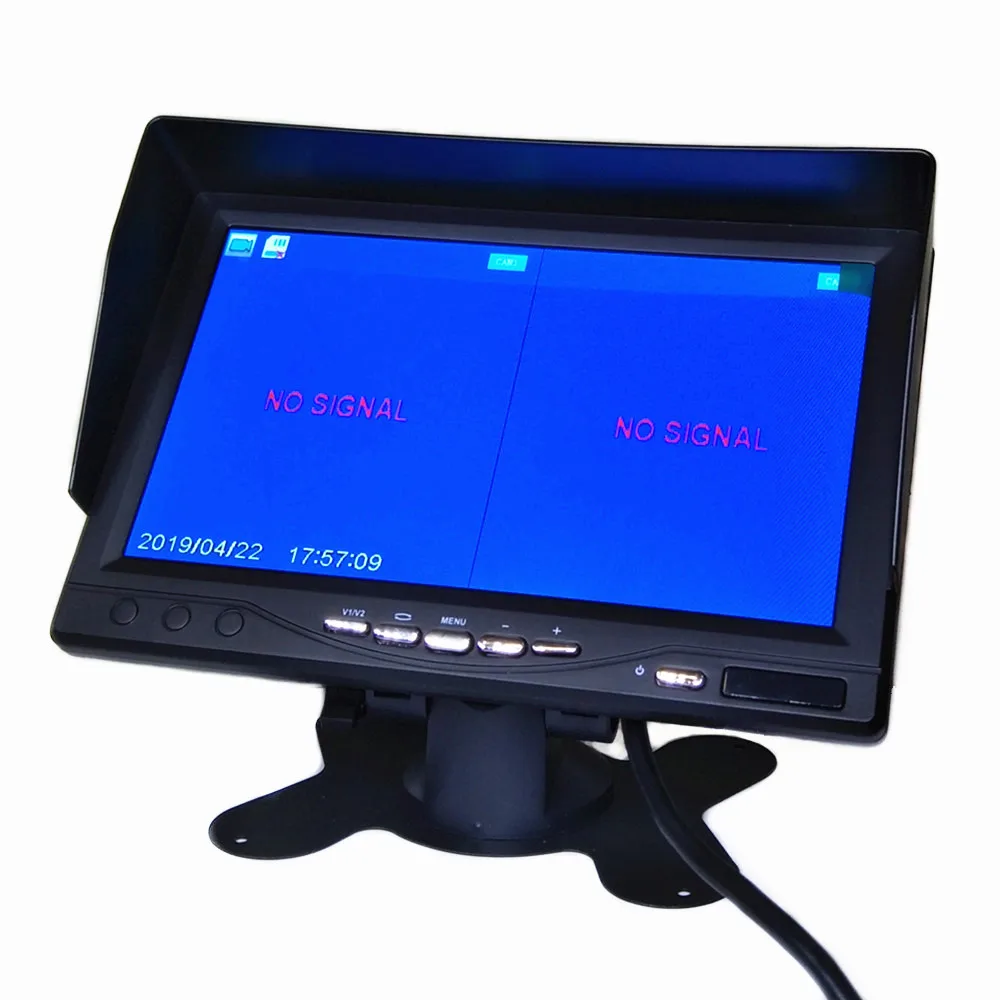 Новый 7 дюймовый раздельный экран IPS 2 1024*600 AHD автомобильный монитор регистратор DVR