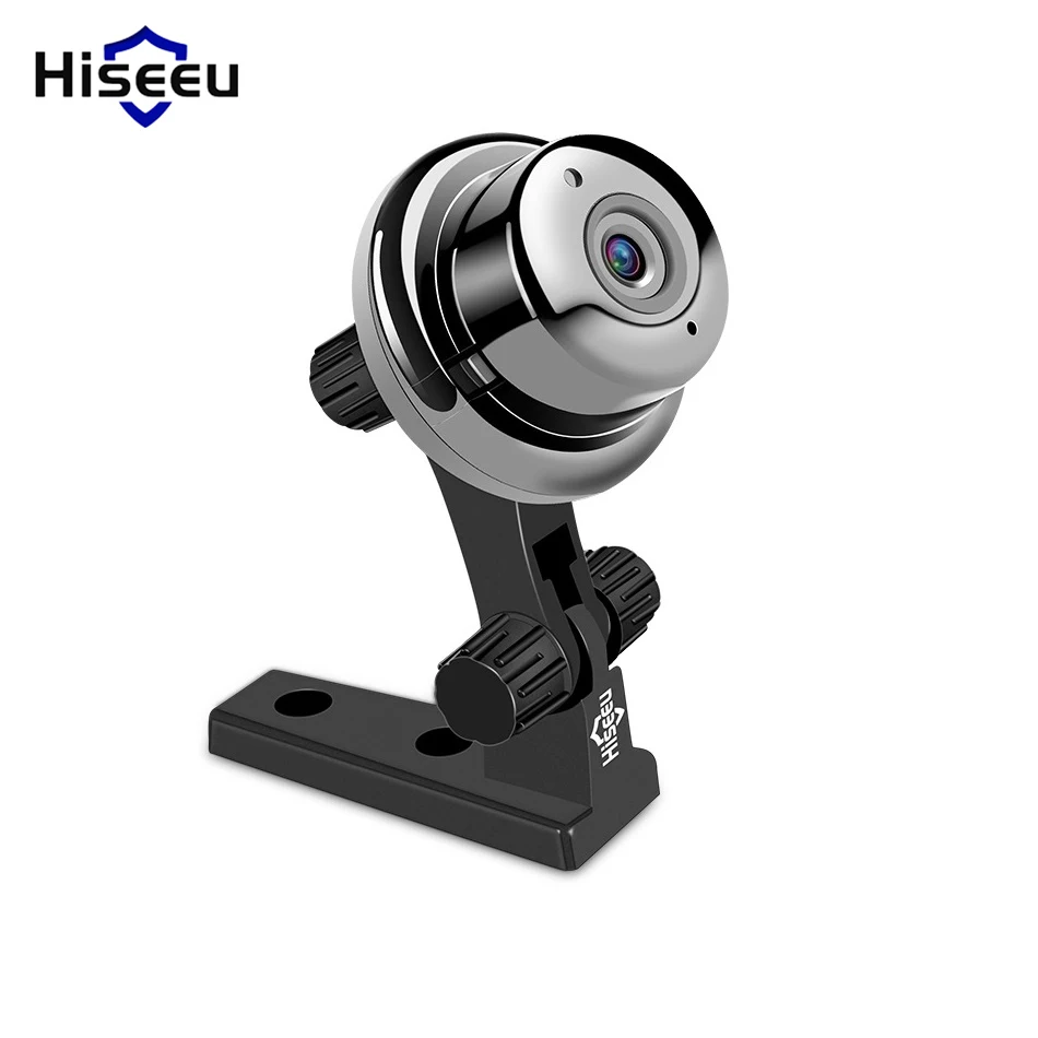 Hiseeu 720P IP камера ночного видения видео монитор Мини рыбий глаз 360 градусов