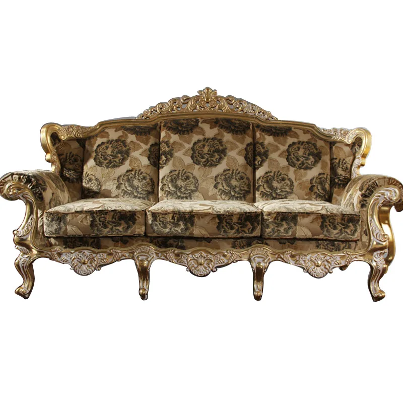 European-style Hand-carved Wood Classical Sofa Baroque single double triple combination of luxury living room | Мебель