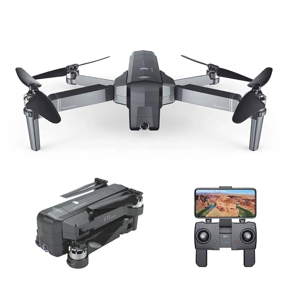 Бесщеточный Радиоуправляемый Дрон rccity SJ RC F11 PRO Wi-Fi FPV GPS камера 2K с сумкой для