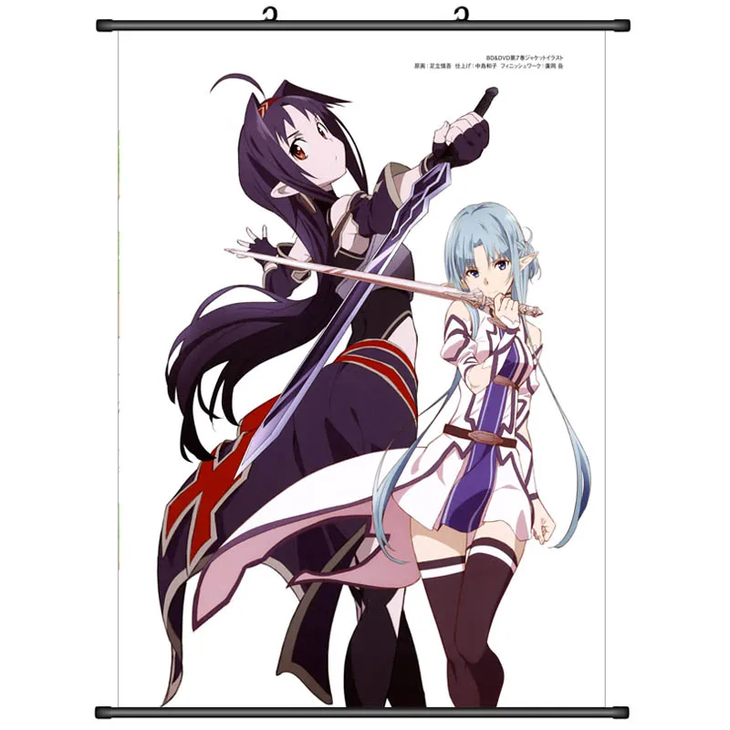 Японское аниме Sword Art Online II SAO сексуальная девушка конно юуки домашний декор настенные свитки Декоративные плакаты с картинками