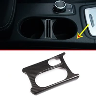 carbon abs chrome cup holder cover trim for mercedes benz aglacla class c117 w117 w176 x156 2012 17 amg car accessory for lhd