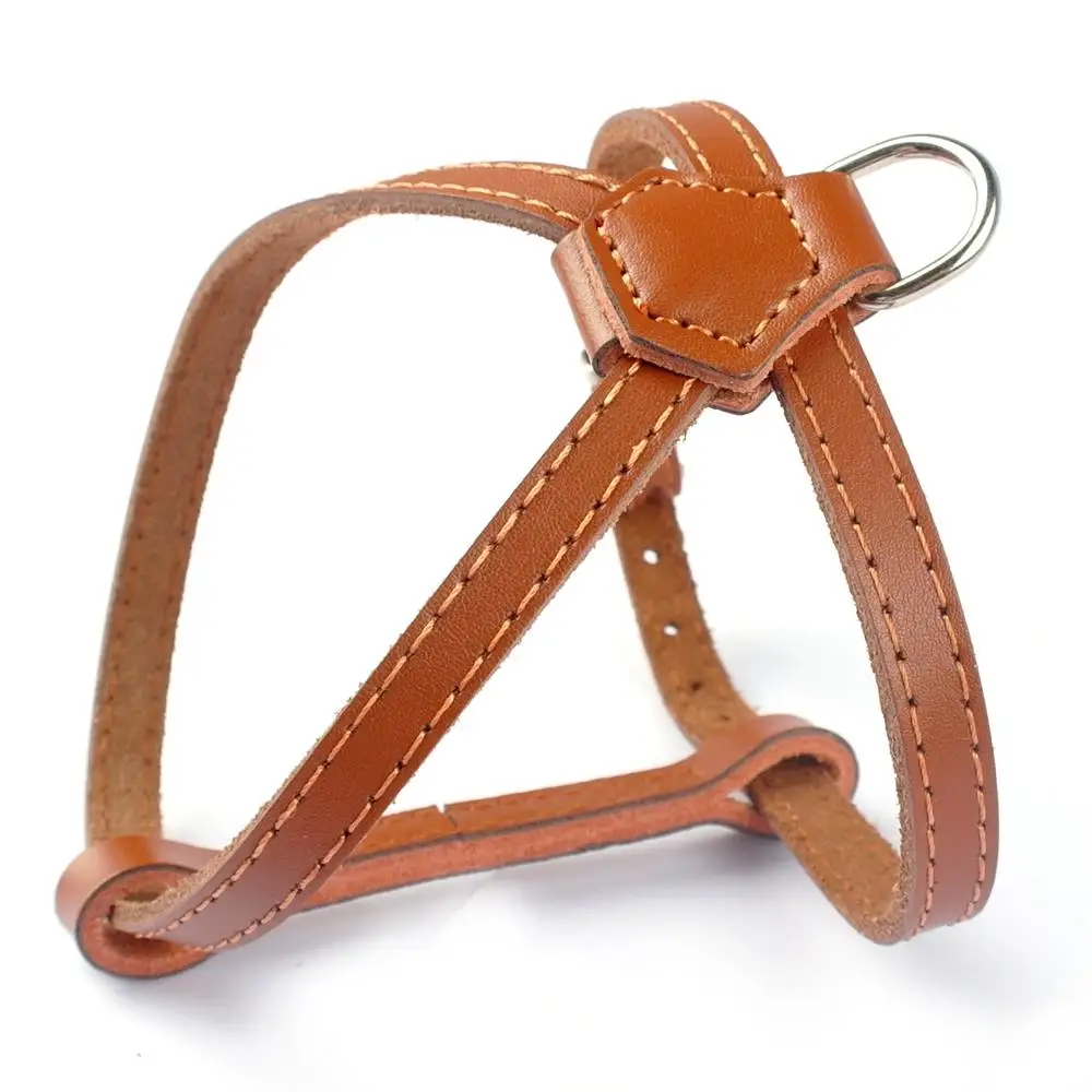 Широкая Регулируемая шлейка для собаки домашнего животного из натуральной кожи