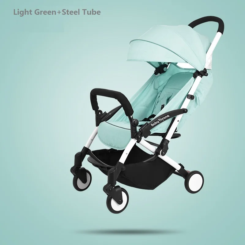 Light Green Steel Детский трон портативный многофункциональный детский зонт коляска легкая вес новорожденных детская коляска - Цвет: Light Green Steel