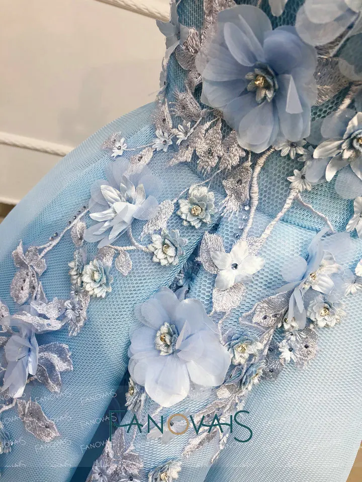 Light Blue Evening Dresses Off Shoulder Vestido De Fiesta 2019 Elegant Prom Dress for Women Formal Gown | Свадьбы и торжества