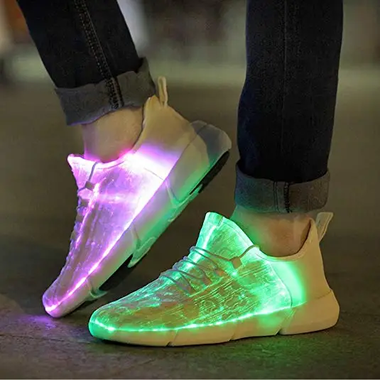 Fiber Optic LED Shoes Light Up for Women Men Flashing Luminous Trainers Festivals Christmas Party | Обувь