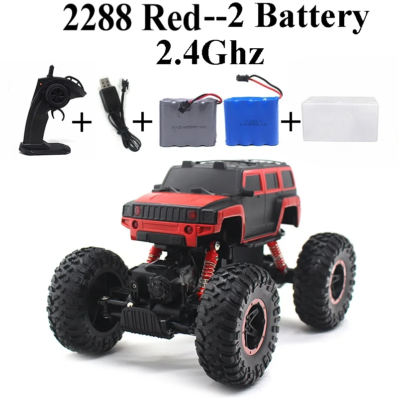 Red-Set-2 Новое поступление Rock Crawler 1:14 4WD RC автомобиль машины на пульте дистанционного управления радио управление автомобиль 4x4 привод внедорожный автомобиль освещенный светильник 2288 - Цвет: Red-Set-2