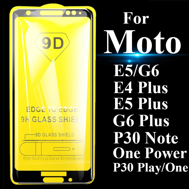 9D Защитное стекло для motorola moto g6 plus защита экрана e4 e5 закаленное p30 play note one g 6 e 4 5