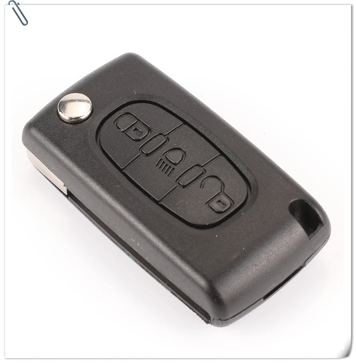 Jingyuqin Ce0523 Ce0536 ASK/FSK 433 МГц ID46 для peugeot 407 307 308 607 3 кнопки флип-пульт дистанционного управления Fob Автомобильный ключ VA2/HU83 лезвие