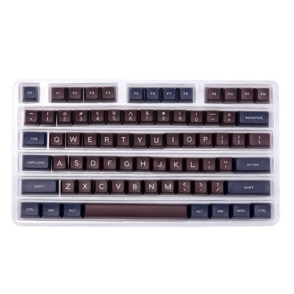 MAXKEY BC синий кофе SA keycap Doubleshot Abs пластик 129 клавиш для cherry mx механическая клавиатура