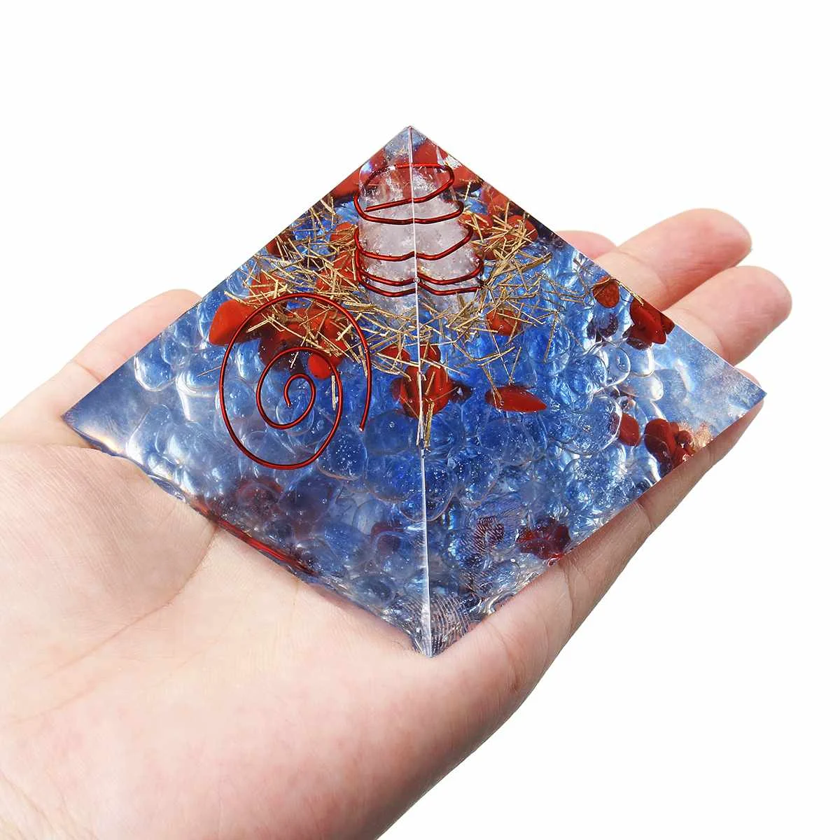 65x65x55 мм розовый синий фиолетовый камень прозрачный кристалл ТОЧКА Orgone пирамида, Исцеление Рейки энергетическая Пирамида балансировка духовная терапия