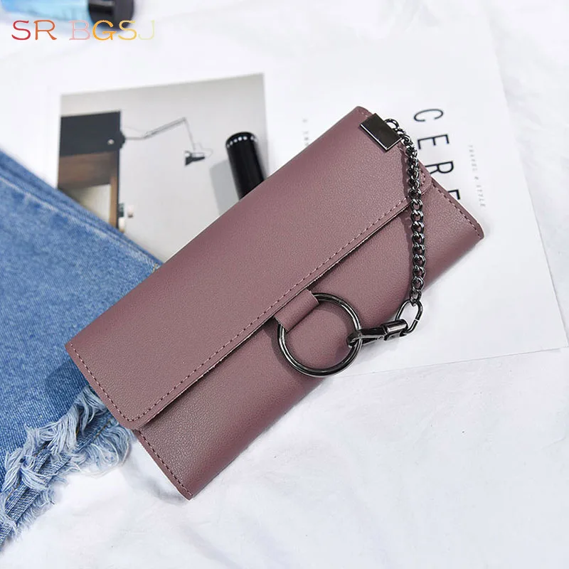 Бесплатная доставка кольцо звено цепи PU наличные держатель для телефона кожаный