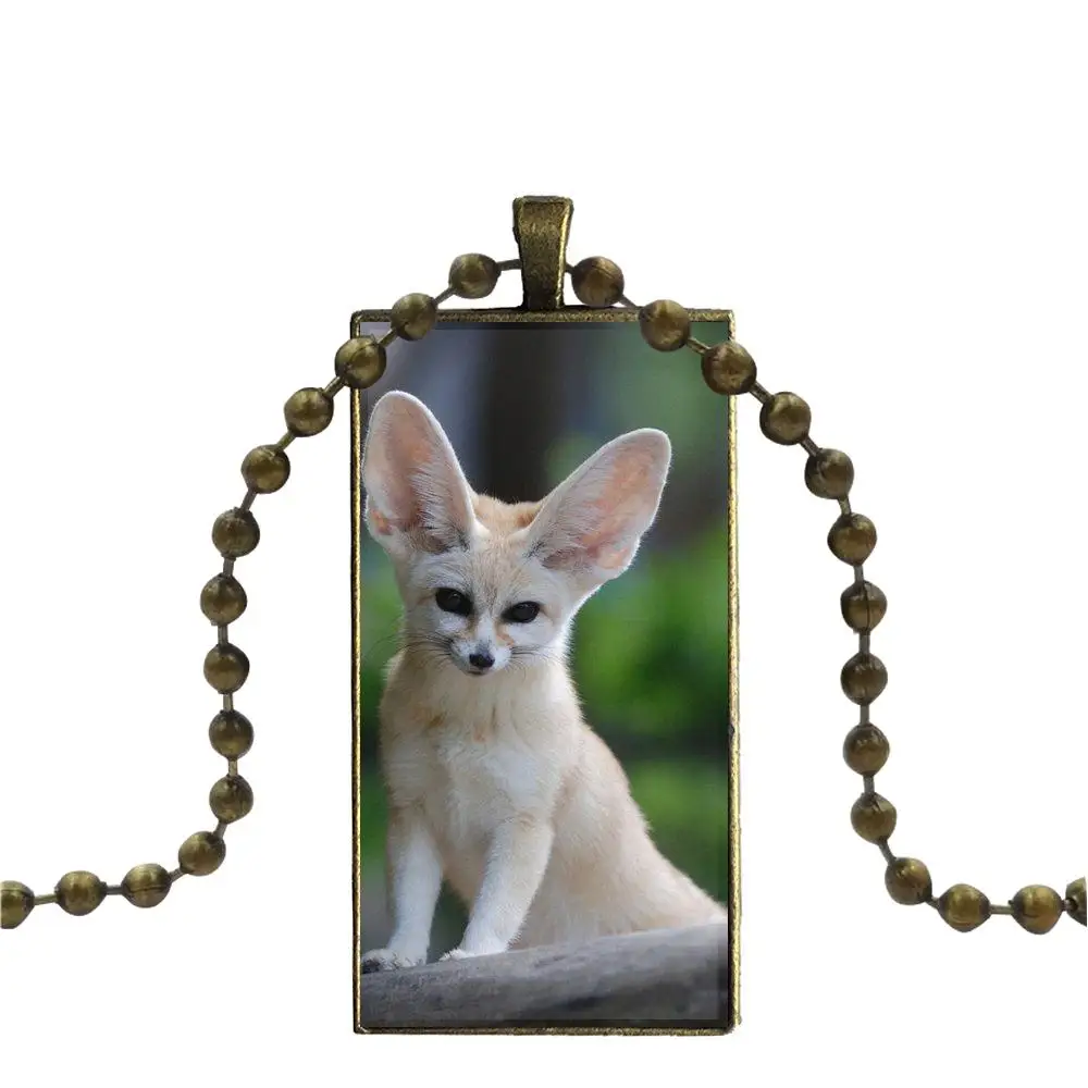 EJ glaze для детей бисер Fennec лиса бронза цвет стекло кабошон с прямоугольной формы