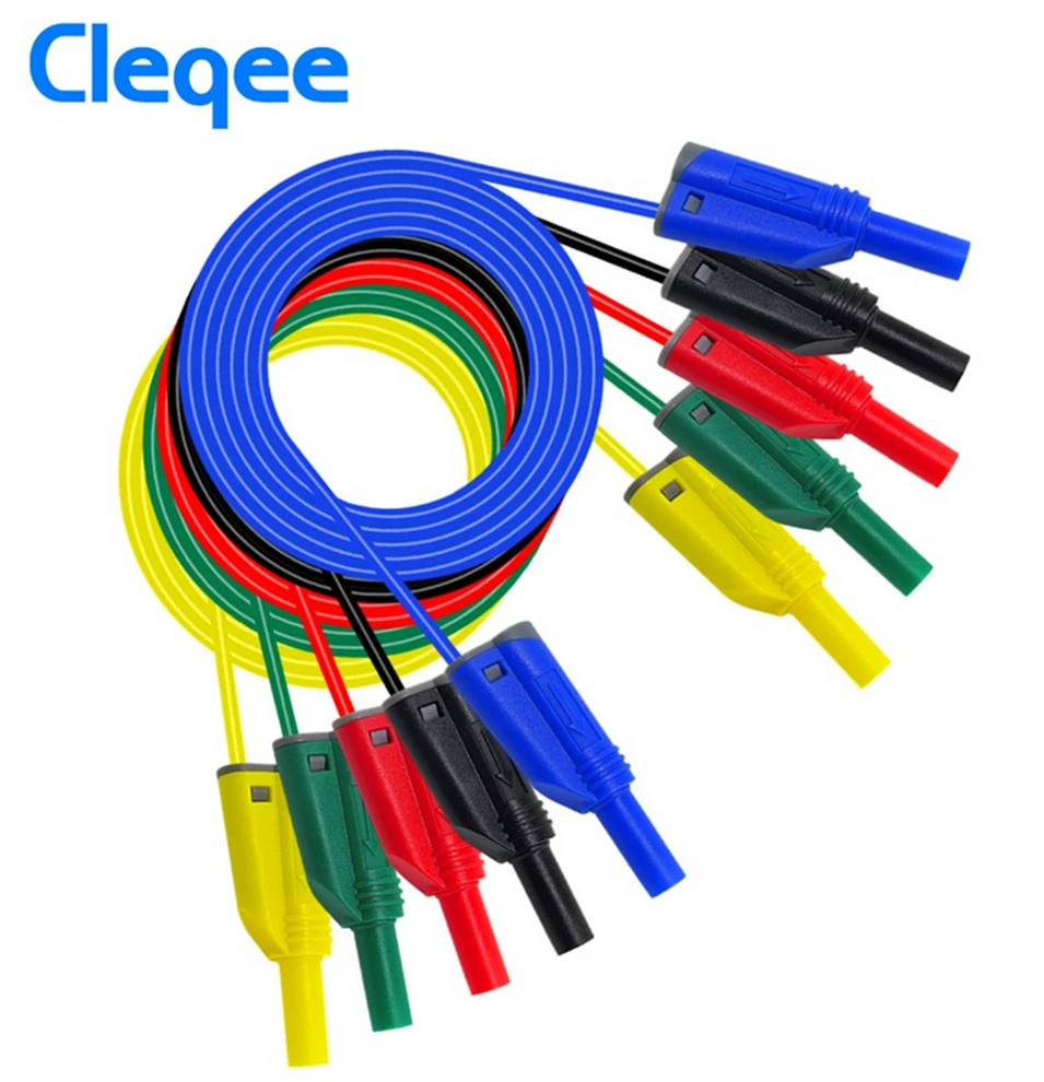 Cleqee P1050B 4 мм безопасности наборный Banana Plug Тесты Lead Kit для мультиметр крокодил и U