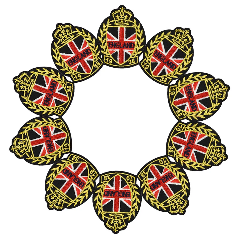 10 шт. английские значки нашивки для одежды железная аппликация вышивка швейные