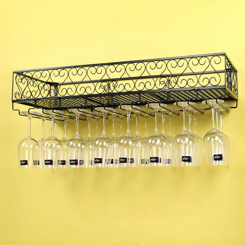 

Hanging upside down Wine cup goblet household suspension cup holder wine rack display rack hanging wall iron cup rack