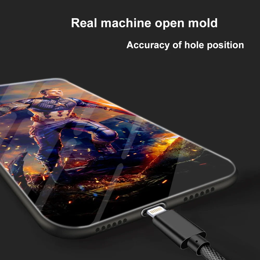 Ciciber Marvel Железный человек для iPhone 11 Pro Max X XR XS MAX 7 8 6 6S Plus стеклянные чехлы задняя крышка для samsung Galaxy S10e S10 S10