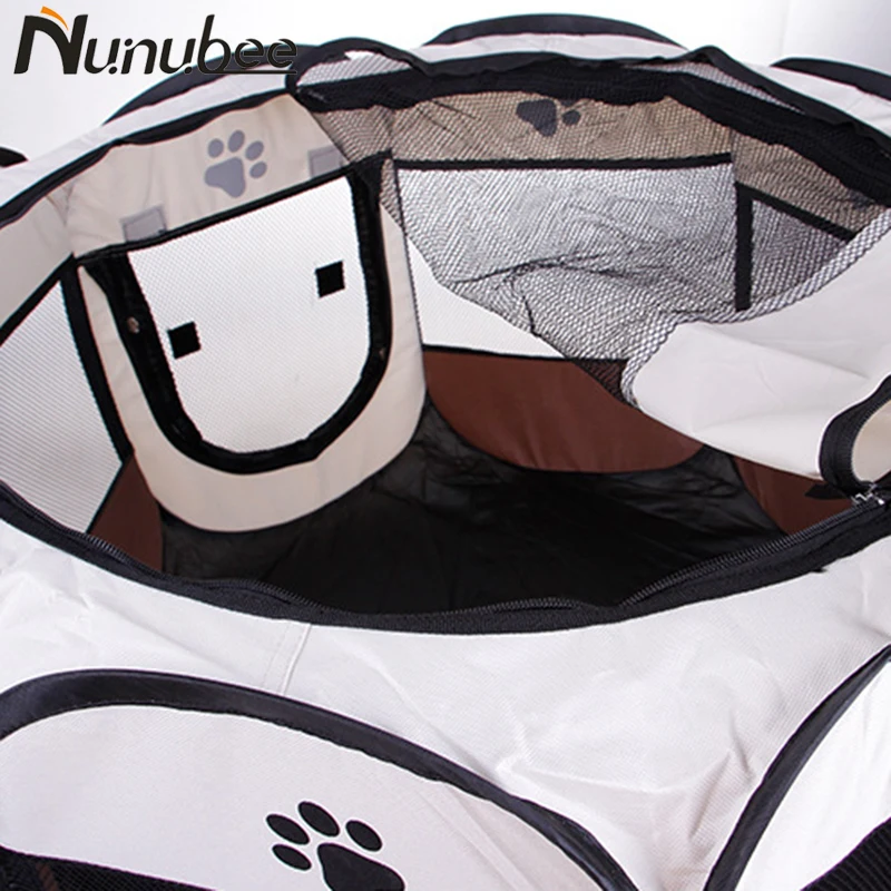 Nunubee Octagonal Fence Portable Folding Pet tent Dog House Cage Cat Tent Playpen Puppy Kennel outdoor supplies | Дом и сад