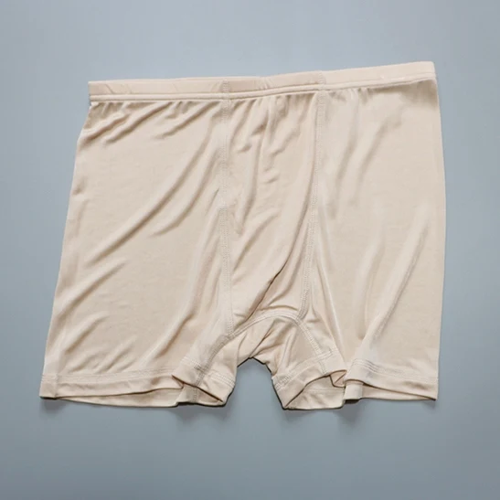 1 шт. 50% шелк 50% вискоза трикотажное Мужское нижнее белье Боксеры Размер L XL 2XL 3XL SG103 - Цвет: beige
