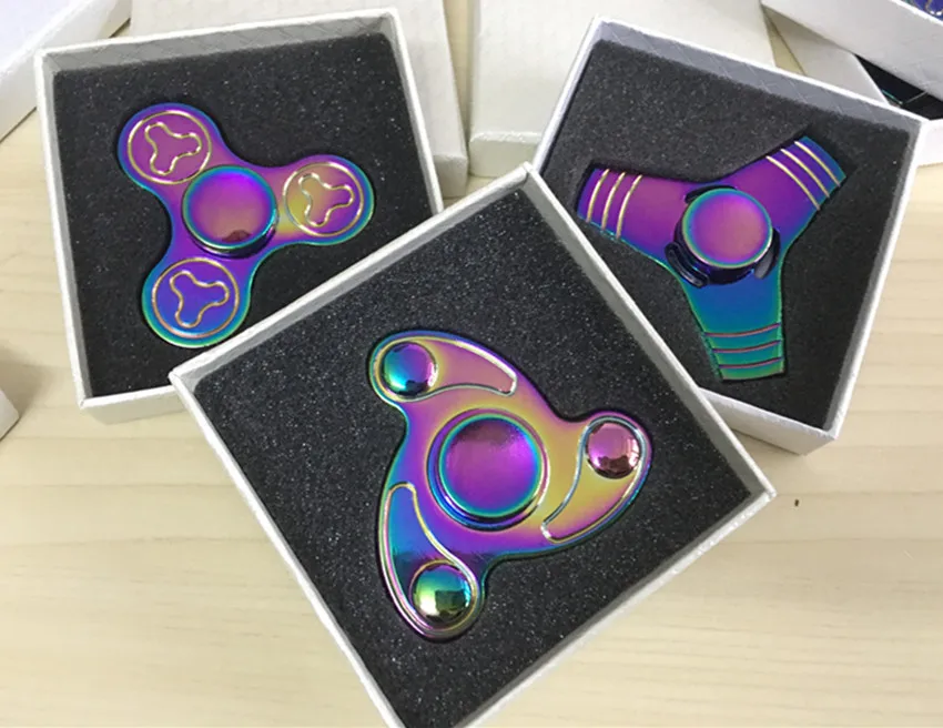 50 шт./лот красочные Непоседа счетчик игрушки ручной ВДГ Tri Spinner пальцев гироскопа