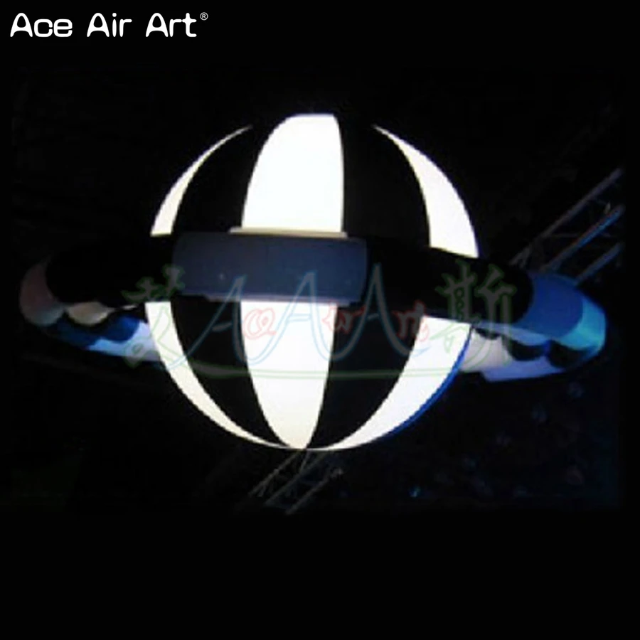 

Black and White Planet Model Illuminating Inflatable Stars Superior Planet for Astronomy Exhibition with Continuously Inflating