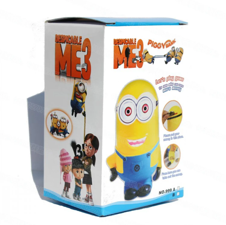 Hot! Little Yellow Man Piggy Bank Funny Lovely Money Box High Quality Plastic Cartoon Minions Tirelire | Дом и сад