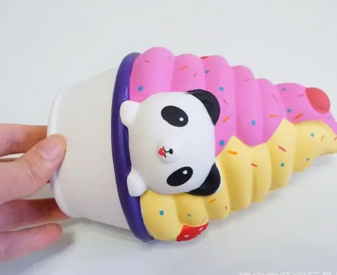 10 шт. Редкие Мягкие kawaii jumbo panda мороженое красочные сжимаемые медленно