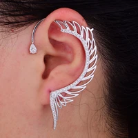 1pc angel wing ear cuff cubic zirconia women wedding party movie star red carpet earring boucle doreill