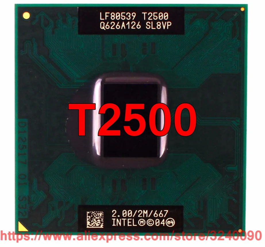 Оригинальный процессор lntel Core 2 Duo T2500 CPU (2M Cache 00 ГГц 667 МГц FSB двухъядерный) для 945