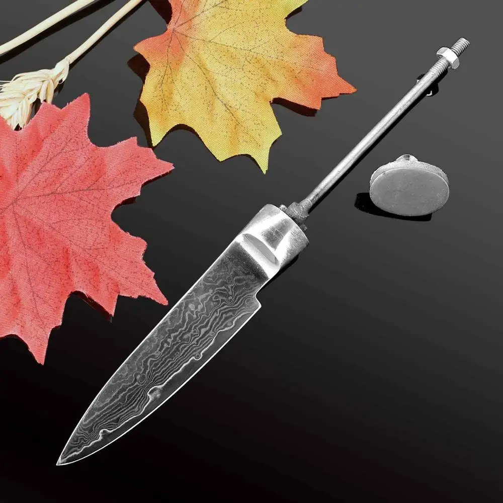 paring knife blank XITUO High Quality Damascus Chef Knife Blade Blank DIY Handmade Creation Kitchen Steel Billet Material Hand Tools Turkey Salmon - Цвет: paring knife blank