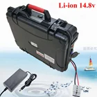 Ультра-большая емкость 14,8 V 4s 100AH 120AH 150AH 180Ah 15v 200AH литий Липо 12v li ion Батарея для солнечной лодочный мотор + 10A заряда