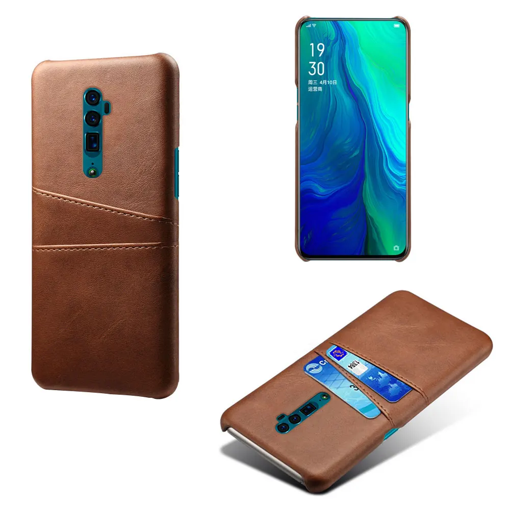 Oppo Reno чехол для телефона из искусственной кожи карман для карт кошелек Тонкий Ретро Бизнес задняя крышка для Reno 10x Zoom realme 3 Pro 2 U1 X OPPO