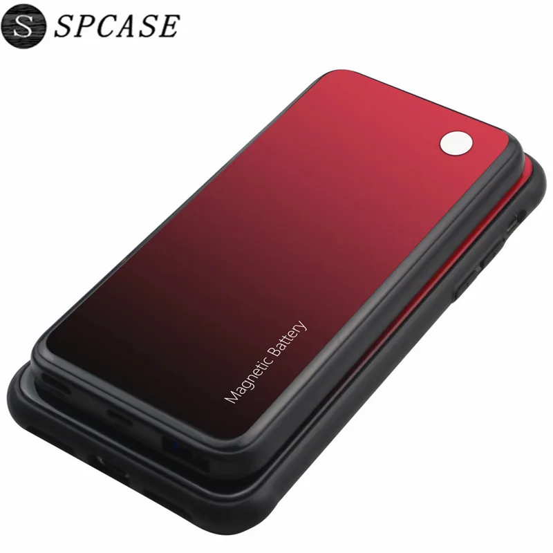 SPCASE 5000 мАч Магнитная зарядное устройство чехол для iPhone X Xs Max царапинам