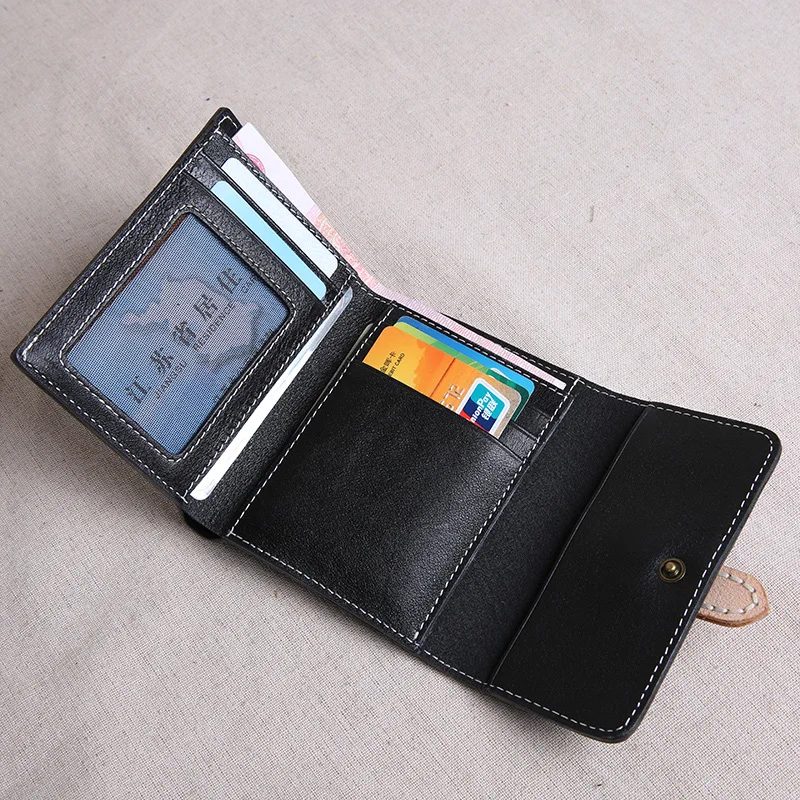 Кожаный мужской кошелек AETOO ручной работы с вертикальной пряжкой и простой