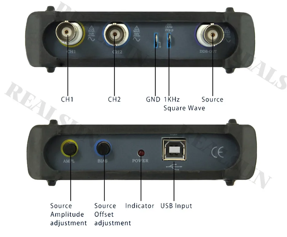 ISDS220B 4 в 1 Многофункциональный ПК USB виртуальный цифровой осциллограф+ анализатор спектра+ DDS+ генератор сигналов развертки 60 м 200 мс/с