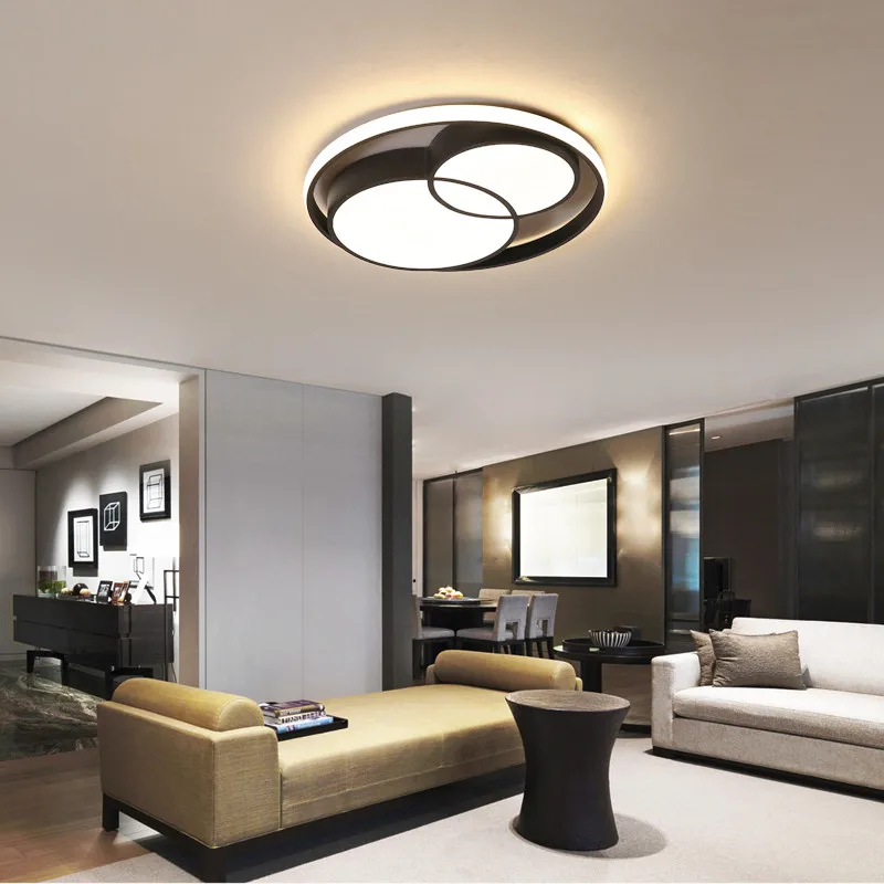

Rustic Home Bedroom 220V Lighting Fixtures Modern Creative Ring Led Acrylic Kid Room Ceiling Light Lamp Decorative With Remote