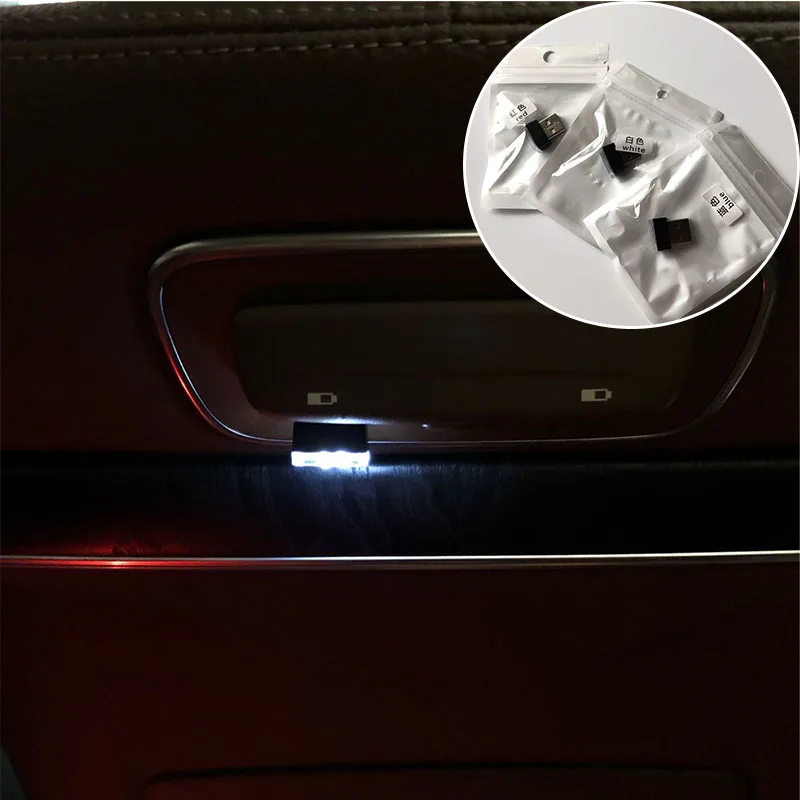 1 шт. автомобильные светодиодсветодиодный атмосферные декоративные огни USB для