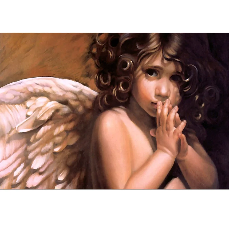 5D full square diy hand made diamond embroidery mosaic painting kits wall cross sticker angel picture home decor | Дом и сад