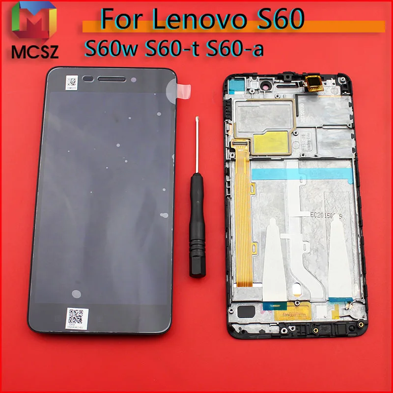 ЖК дисплей + Сенсорное стекло дигитайзер рамка в сборе для Lenovo s60 S60W S60T S60A S60 a