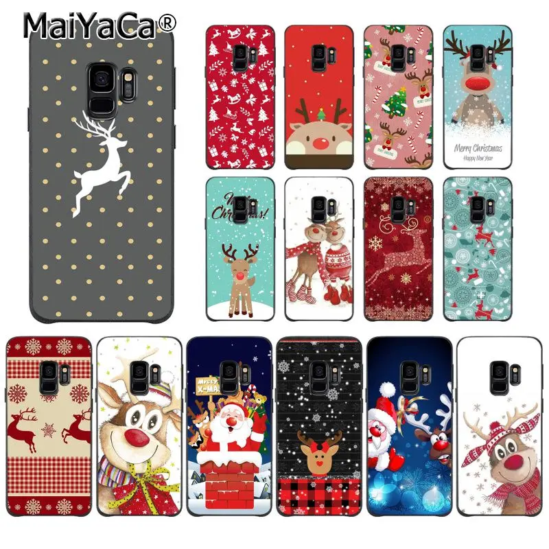 MaiYaCa новый год Рождество олень Санта чехол для телефона Samsung Galaxy S20 S9 plus S7 edge S6 S10Plus