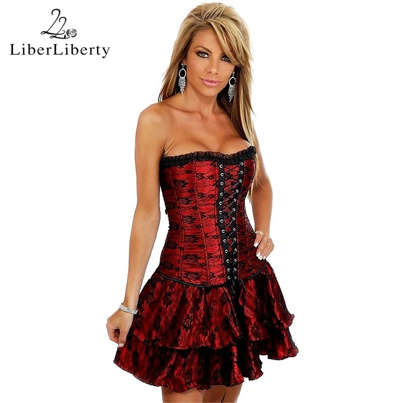 Корсет мини платье полиэстер смесь корсеты 4 цвета кружевные Шейперы нижнее