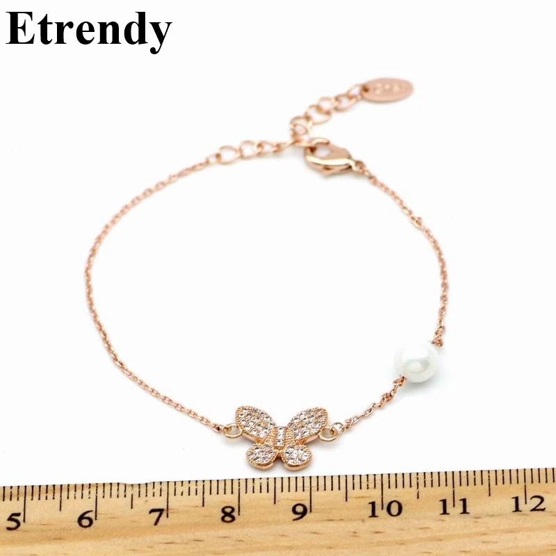 

Sweet Simulated Pearl Bracelets For Women Fashion Butterfly Jewelry Bijoux Cute Bracelets & Bangles