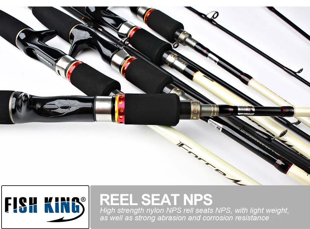 FISH KING Hi Carbon 1,8 м/2,1 М/2,4 м/2,7 м литье удилище твердое 2 секции C.W.15-30G быстрая Приманка Удочка