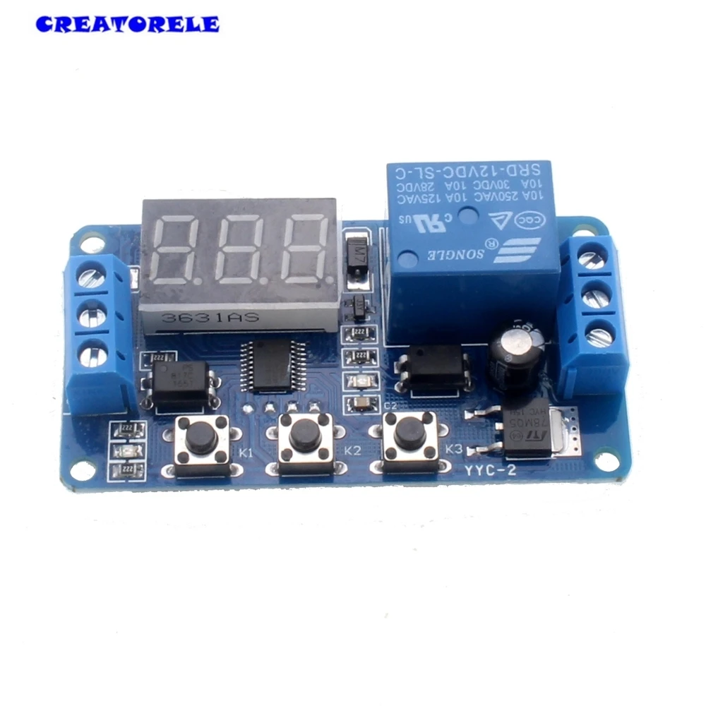 CNIM Горячая Автоматизация DC 12V Светодиодный дисплей цифровой таймер задержки