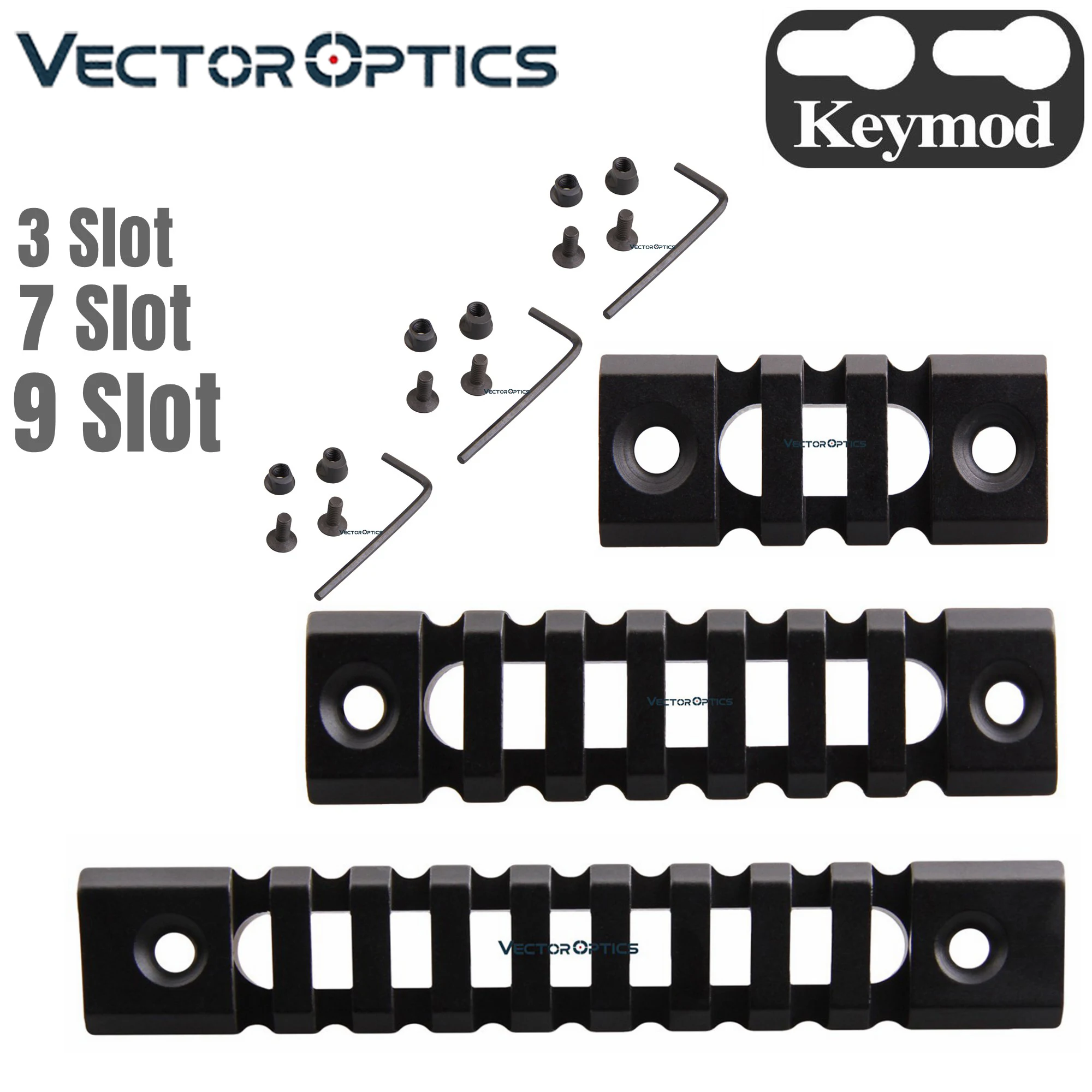 Векторная оптика Keymod Пикатинни рельсовые секции 3 слота 7 слотов 9 легкие для