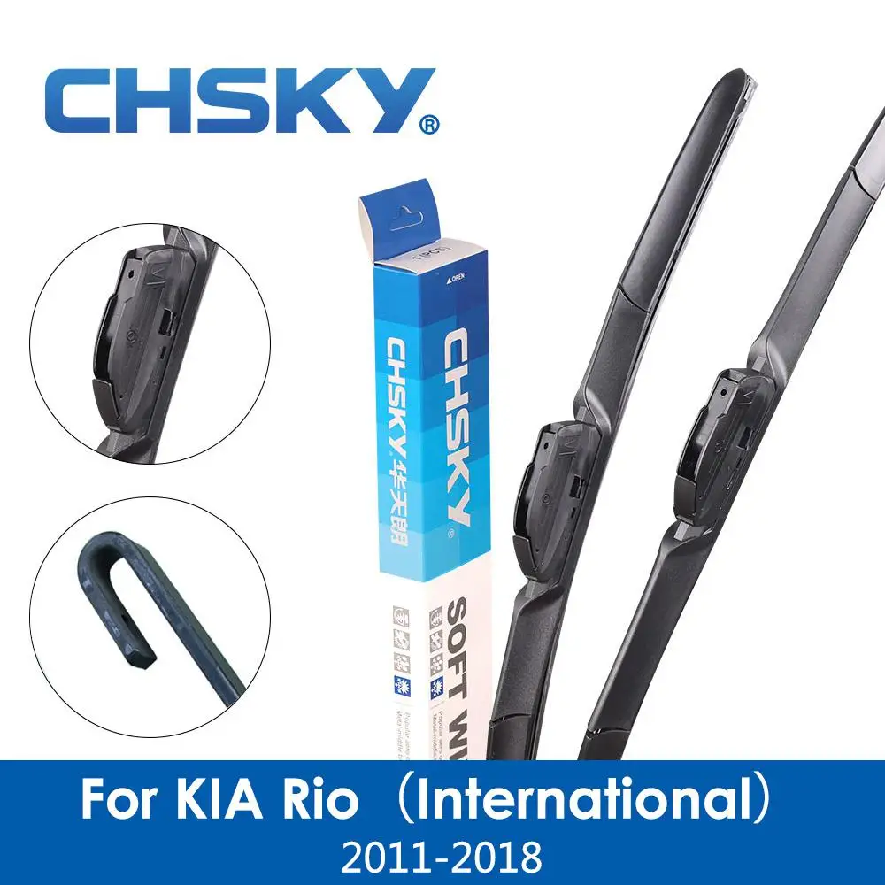 CHSKY щетка стеклоочистителя для лобового стекла автомобиля для KIA Rio 2000 до Автомобильная Щетка стеклоочистителя Авто дворники для лобового стекла автомобиля-Стайлинг - Цвет: 11-18 International